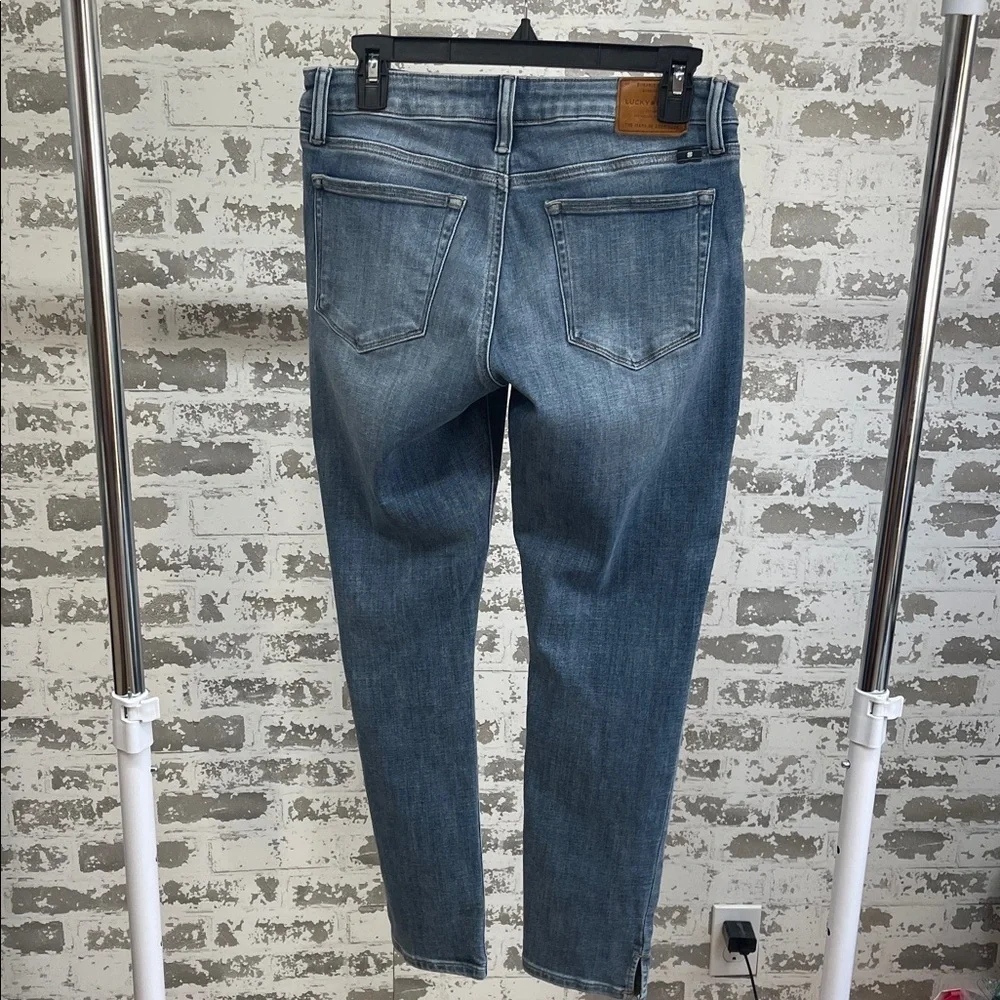 Lucky Brand Lolita Skinny Classic Blue Straight Leg Distressed Jeans Size 6 28 - Picture 4 of 7
